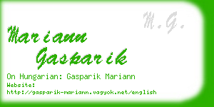 mariann gasparik business card